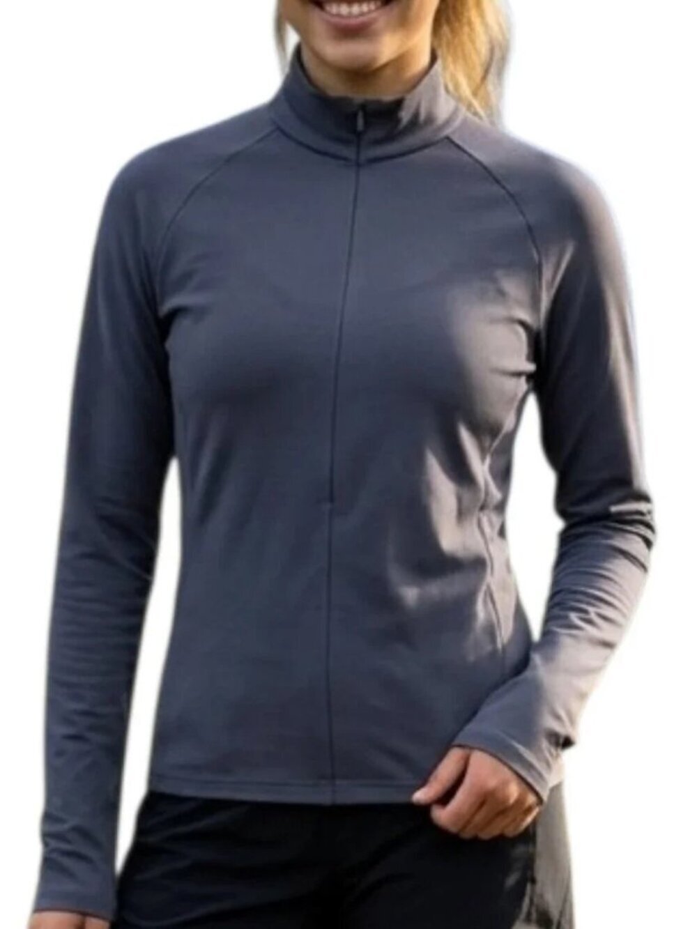MEC Full Zip Mid Layer Women Small Grey Hiking